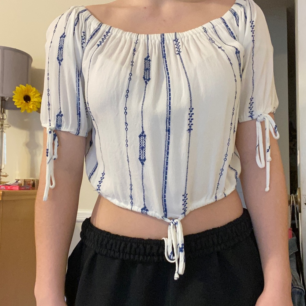 Beautiful crop top with ties.